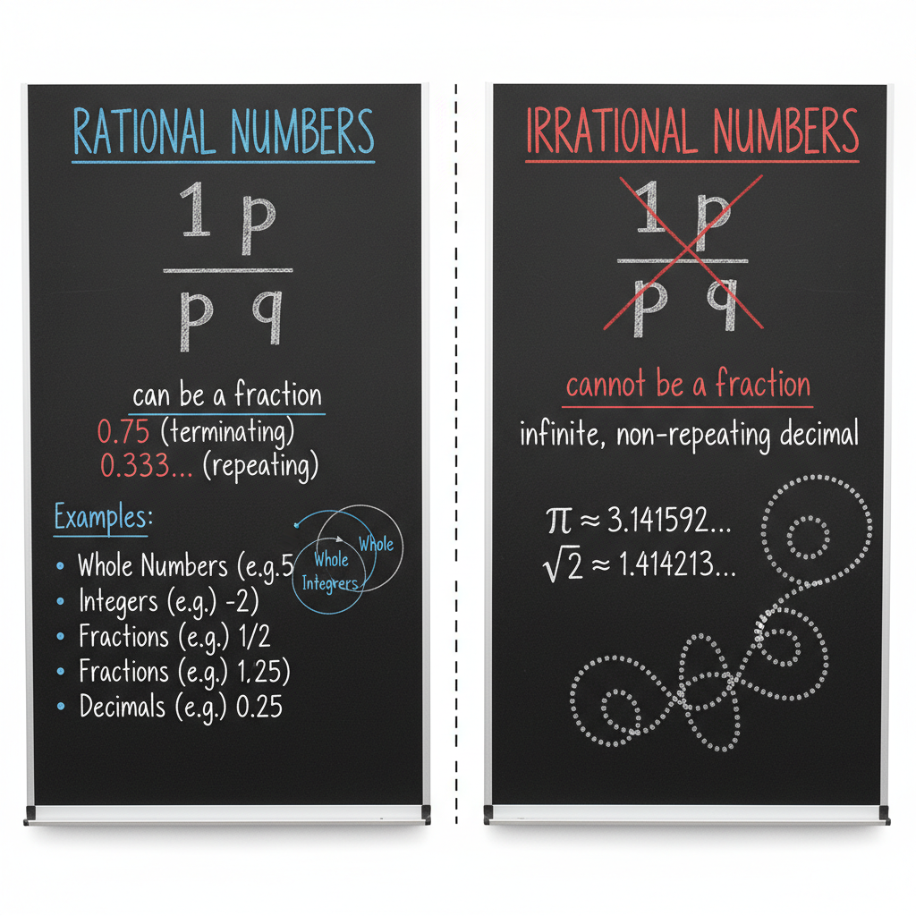 Illustration for Segment 1: Defining and Distinguishing Rational & Irrational Numbers
